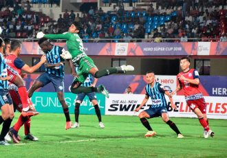 Sanjiban's heroics help Jamshedpur FC to down Minerva Punjab and to advance to Super Cup quarters. (Photo courtesy: AIFF Media)