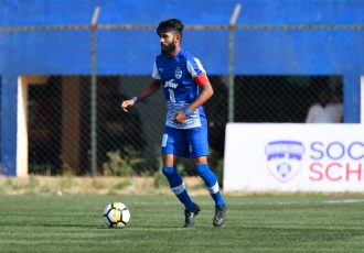 Bengaluru FC ‘B’ skipper Myron Mendes in action in the Second Division League. (Photo courtesy: Bengaluru FC)