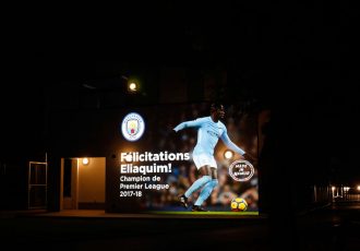The world lights up for Manchester City's Premier League win (PRNewsfoto/Manchester City)