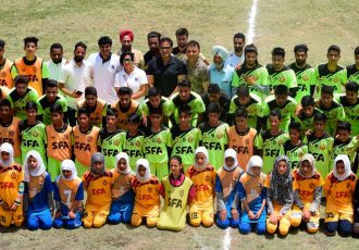Director of TATA Sports Excellence Centre visits Kashmir. (Photo courtesy: State Football Academy J&K)