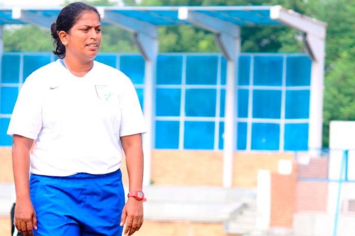 Indian Women's national team head coach Maymol Rocky (Photo courtesy: AIFF Media)