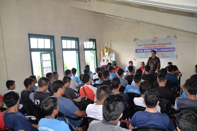 Mizoram FA Futsal Referee Clinic & Examination in Aizawl. (Photo courtesy: Mizoram Football Association)