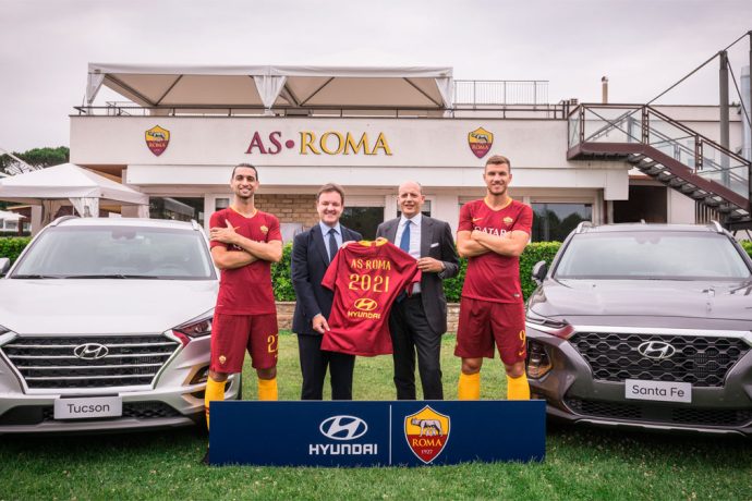 Hyundai Motor signs new multi-year agreement with AS Roma to become Global Automotive Partner. (Photo courtesy: Hyundai Motor Company)