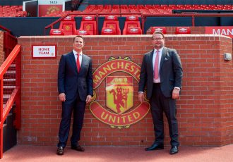 Kohler CEO David Kohler and Manchester United Group MD Richard Arnold at Old Trafford (Photo courtesy: Business Wire)