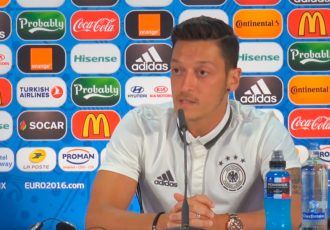 Mesut Özil during a German national team press conference.
