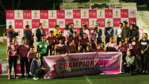 Government Maubawk High School beat Pachhunga University College to lift 2018 LG Women's Independence Cup title (Photo courtesy: Mizoram Football Association)