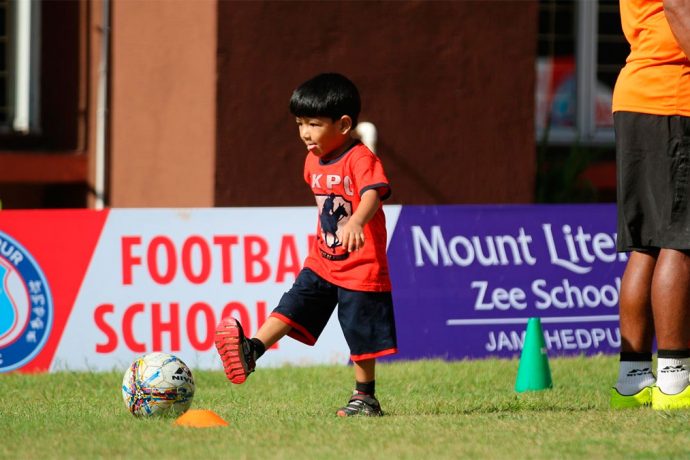 Jamshedpur FC launches its first Football School at Mt. Litera Zee School (Photo courtesy: Jamshedpur FC)
