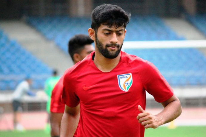 Nikhil Poojary during an Indian national team training session in New Delhi. (Photo courtesy: AIFF Media)