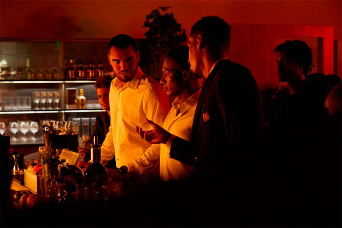 Manchester United teammates Sergio Romero, Antonio Valencia and Chris Smalling (L-R) raise a glass to the new partnership between Chivas and Manchester United during a film shoot in July in Los Angeles, United States. The film was released to announce Chivas as the "Official Global Spirits Partner" of Manchester United. (Photo courtesy: Business Wire)
