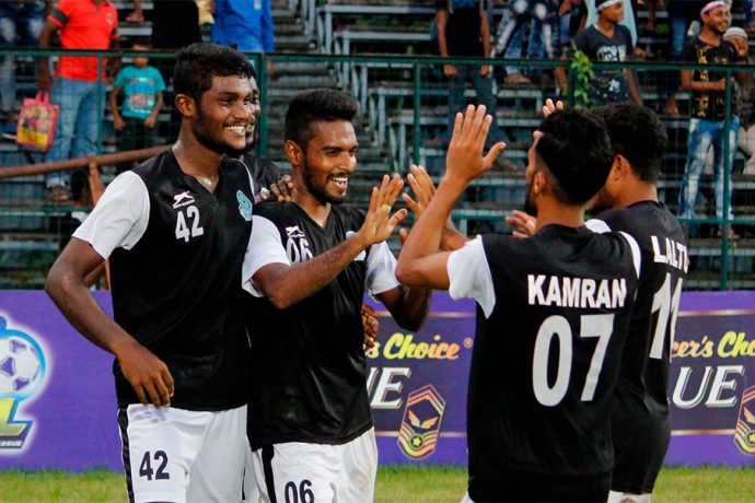 Mohammedan Sporting Club players celebrating a win. (Photo courtesy: Mohammedan Sporting Club)