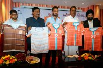 Chennai City FC present their new kit for the upcoming 2018/19 I-League campaign. (Photo courtesy: Chennai City FC)