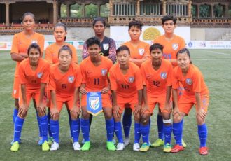 India U-18 Women's national team at the SAFF U-18 Women's Championship. (Photo courtesy: AIFF Media)
