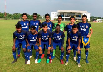 Chennaiyin FC U-18 team ahead of their AIFF U-18 Youth League match. (Photo courtesy: Chennaiyin FC)
