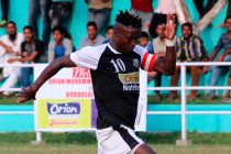 Mohammedan Sporting's Phillip Adjah Tetteh in action at the 2018 Bordoloi Trophy. (Photo courtesy: Mohammedan Sporting Club)