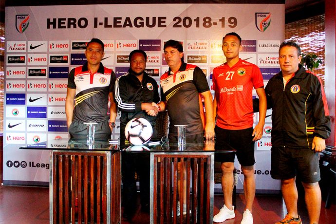 I-League pre-match press conference ahead of the Shillong Lajong FC vs East Bengal FC encounter. (Photo courtesy: Shillong Lajong FC)