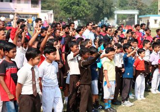 Children at Jamshedpur FC's Grassroots Football Festival at the RVS Academy. (Photo courtesy: Jamshedpur FC)