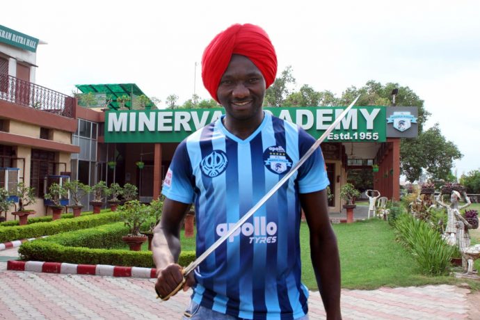 Minerva Punjab FC Nigerian striker Donatus Edafe. (Photo courtesy: Minerva Punjab FC)