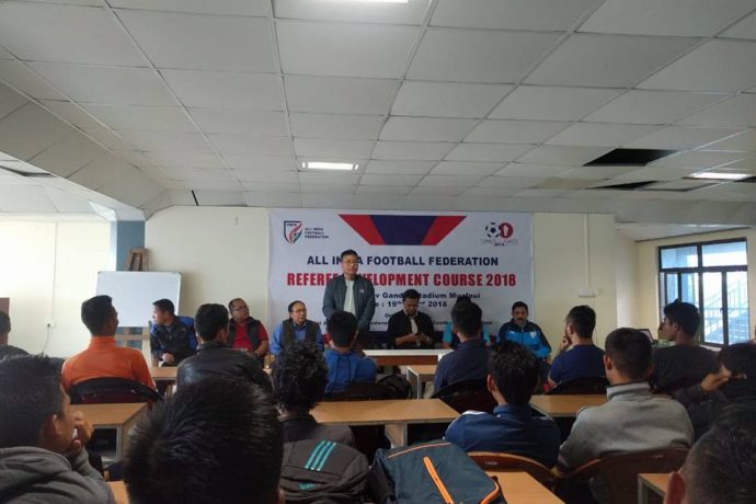 Referee Development Course at the Rajiv Gandhi Stadium in Aizawl. (Photo courtesy: Mizoram Football Association)