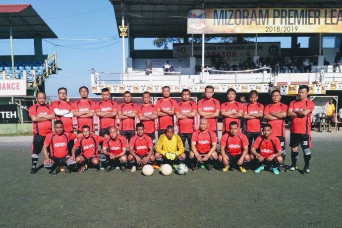 The MFA Veteran Football League 2018/19 continued on Saturday afternoon at the AR Lammual Stadium in Aizawl. (Photo courtesy: Mizoram Football Association)