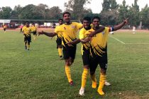 Velsao Sports and Cultural Club players celebrating a goal during their Goa Pro League match. (Photo courtesy: Goa Football Association)