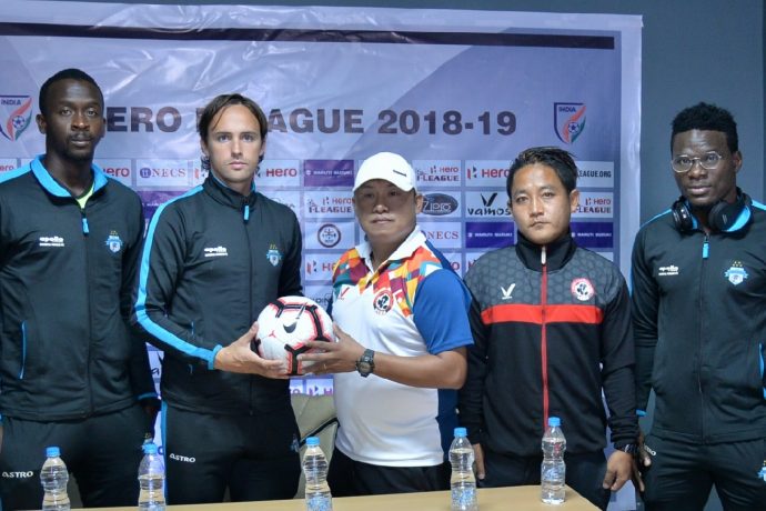 Pre-match press-conference ahead of the Hero I-League encounter Aizawl FC vs Minerva Punjab FC. (Photo courtesy: AIFF Media)