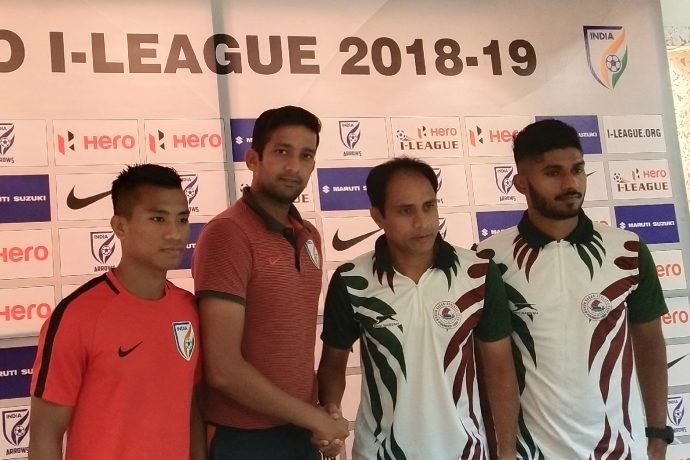 Pre-match press-conference ahead of the Hero I-League encounter Indian Arrows vs Mohun Bagan AC. (Photo courtesy: AIFF Media)
