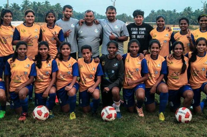 Panjim Footballers squad for the GFA Vedanta Women’s League. (Photo courtesy: Goa Football Association)