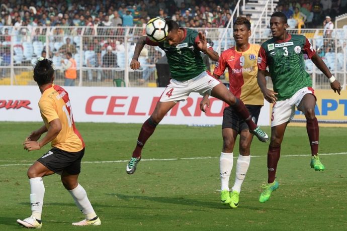 Kolkata Derby between East Bengal FC and Mohun Bagan AC. (Photo courtesy: AIFF Media)