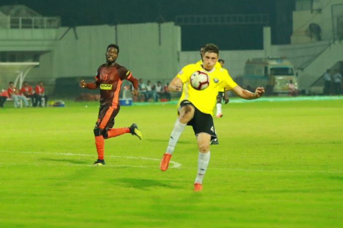 Hero I-League match action between Gokulam Kerala FC and Real Kashmir FC. (AIFF Media)