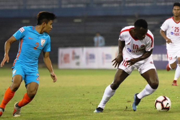 Hero I-League match action between Indian Arrows and Aizawl FC. (Photo courtesy: AIFF Media)
