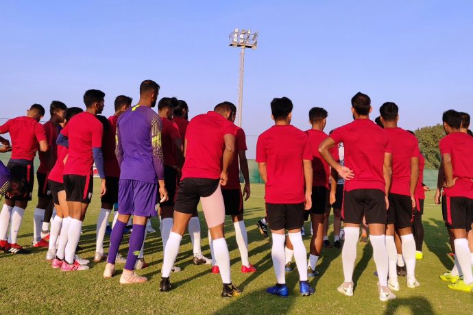 Indian national team training session in Abu Dhabi ahead of the AFC Asian Cup UAE 2019. (Photo courtesy: AIFF Media)