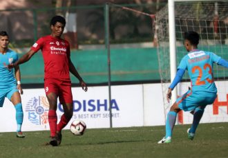 Hero I-League match action between Indian Arrows and Churchill Brothers. (Photo courtesy: AIFF Media)