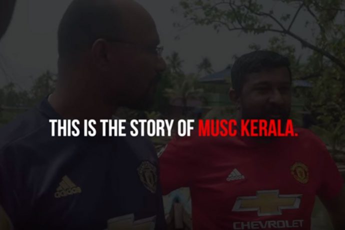 The first episode of Manchester United's exclusive video series for its 35 million Indian fans: 'Standing United' featuring MUSC Kerala members narrating their experiences and camaraderie as they became a central part of the rescue camps in Kochi during Kerala Floods. (Photo courtesy: Manchester United)