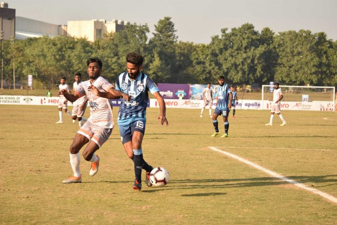 Hero I-League match action between Minerva Punjab FC and Chennai City FC. (Photo courtesy: AIFF Media)