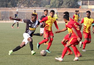 Mohammedan Sporting Club's in action against Rainbow AC in a Hero 2nd Division League match at Barasat Stadium. (Photo courtesy: Mohammedan Sporting Club)