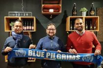 Krish Roy, Arunava Chaudhuri and Chris Punnakkattu Daniel send out their best wishes to the "Blue Pilgrims". (© arunfoot / CPD Football / GFA)