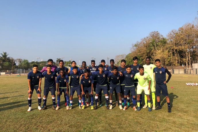 The Chennaiyin FC U-18 squad for the 2018/19 Hero Elite League Final Round. (Photo courtesy: Chennaiyin FC)
