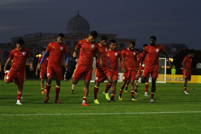 Indian national team training session ahead of the AFC Asian Cup UAE 2019 matchday. (Photo courtesy: AIFF Media)