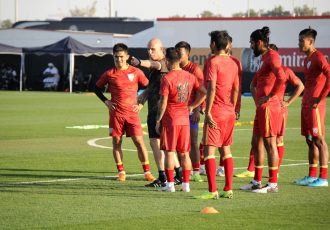 Indian national team training session ahead of the AFC Asian Cup UAE 2019 opener against Thailand. (Photo courtesy: AIFF Media)