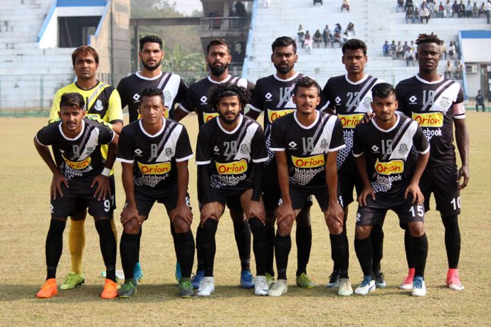 The Mohammedan Sporting Club team ahead of a Hero 2nd Division League match. (Photo courtesy: Mohammedan Sporting Club)