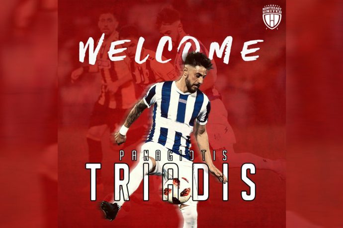 NorthEast United welcome attacking midfielder Panagiotis Triadis to the club. (Image courtesy: NorthEast United FC)