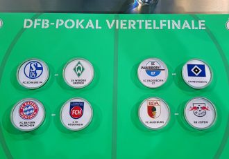 The quarterfinal draw for the DFB-Pokal (German Cup) men's competition. (© CPD Football)