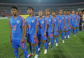 The Indian Women's national team at the Hero Gold Cup 2019. (Photo courtesy: AIFF Media)