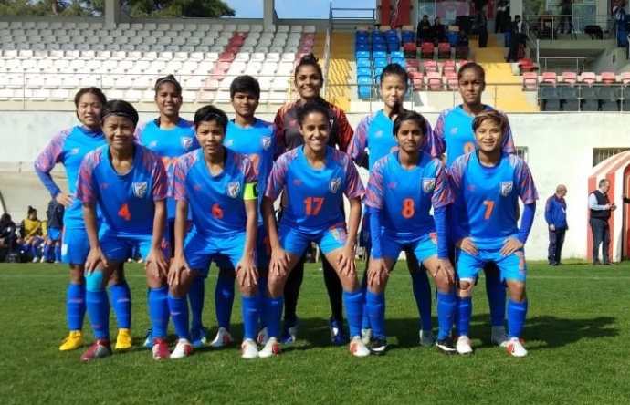 The Indian Women's national team at the Turkish Women's Cup 2019. (Photo courtesy: AIFF Media)