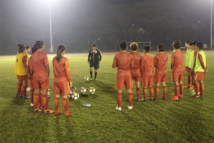 Indian Women’s national team training session. (Photo courtesy: AIFF Media)