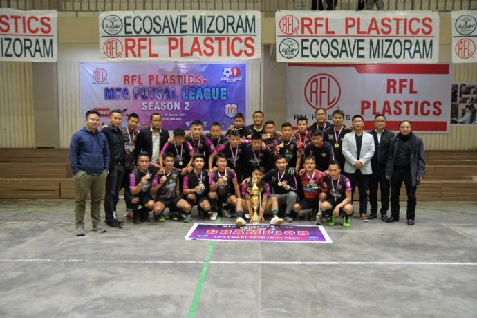 Chanmari Zothan Futsal are the champions of Mizoram FA Futsal League. (Photo courtesy: Mizoram Football Association)