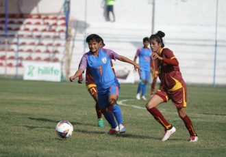 SAFF Women's Championship 2019 match action between India and Sri Lanka. (Photo courtesy: AIFF Media)