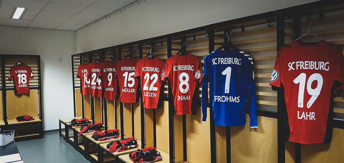 SC Freiburg Ladies dressing room before the DFB-Pokal der Frauen (German Women's Cup) final. (© CPD Football)