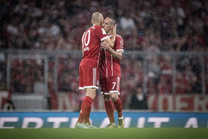 FC Bayern Munich's legendary duo: Arjen Robben & Franck Ribéry. (Photo courtesy: Bundesliga)