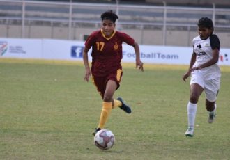 Hero Indian Women's League (IWL) match action between Central SSB Women’s Football Team and Rising Student Club. (Photo courtesy: AIFF Media)